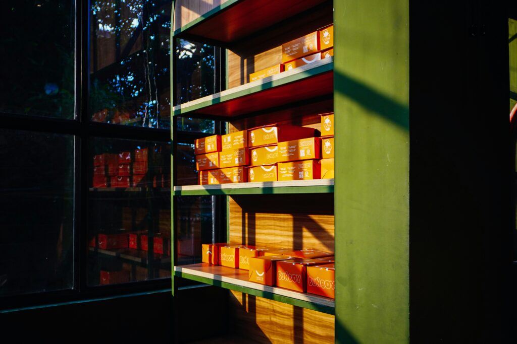 stacked boxes