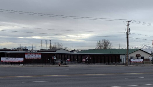 Far away photo of the whole storage facility from the other side of the road