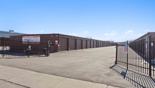 gated entrance to AA Access Storage in Clearfield, UT