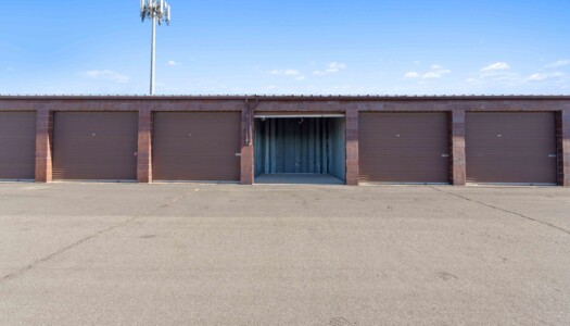 open drive-up storage unit at AA Access Storage in Clearfield, UT