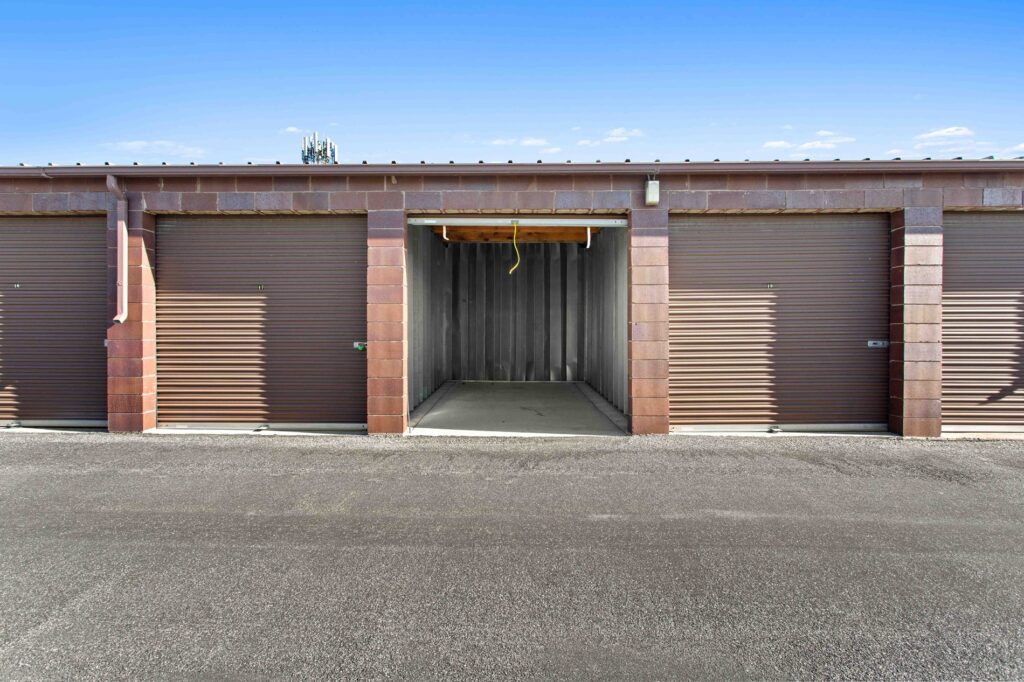 open drive-up storage unit at AA Access Storage in Clearfield, UT